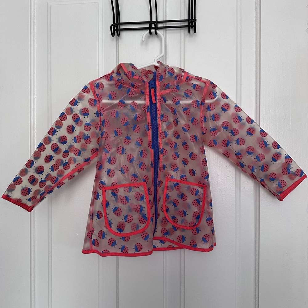 Cat & Jack Ladybug Print Raincoat